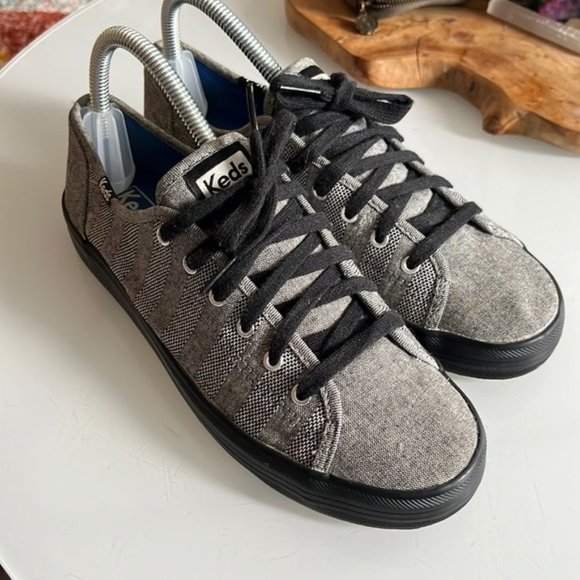 Keds Shoes - KED’S Gray Black Metallic Sneakers